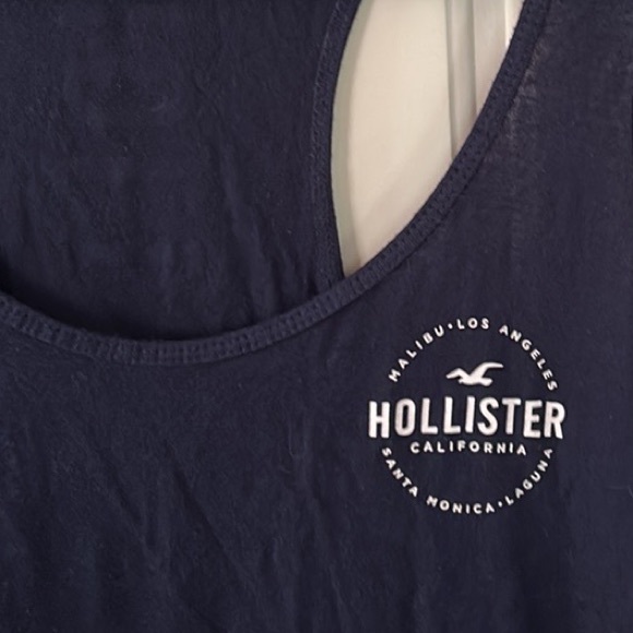 ❤️🔥5/20$ HOLLISTER💫 Women’s Navy Logo Racer Back Lightweight Comfortable Tank - Picture 7 of 9